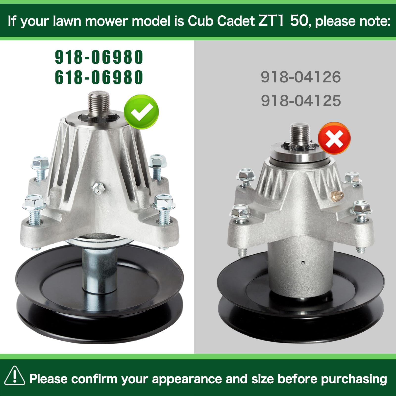 Amazon.com : TENGMUJX 618-06980 918-06980 Spindle Assembly Fit for