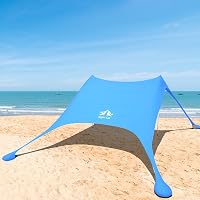Night Cat Tenda da Spiaggia Lycra Tendalino da Parasole Protezione UV UPF50+ con Ancoraggi