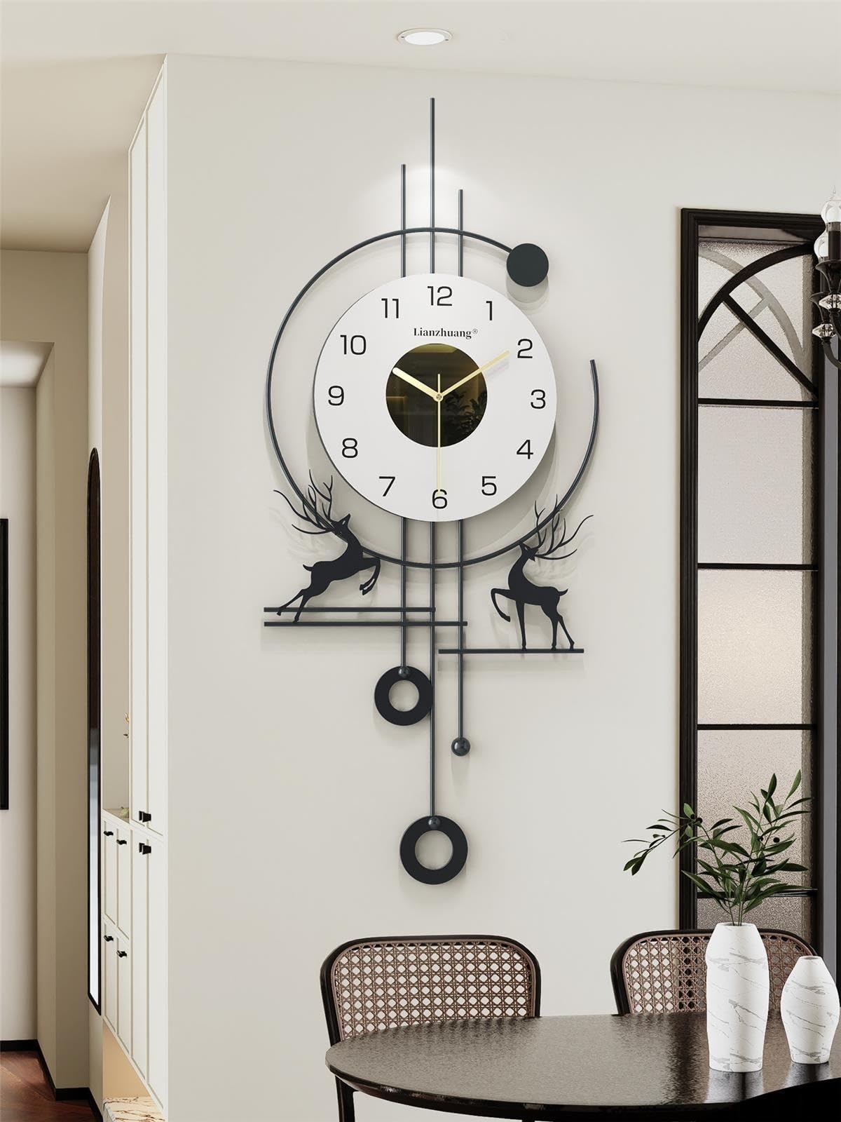 Decorare Orologio da parete creativo in metallo for la di fondo della casa
