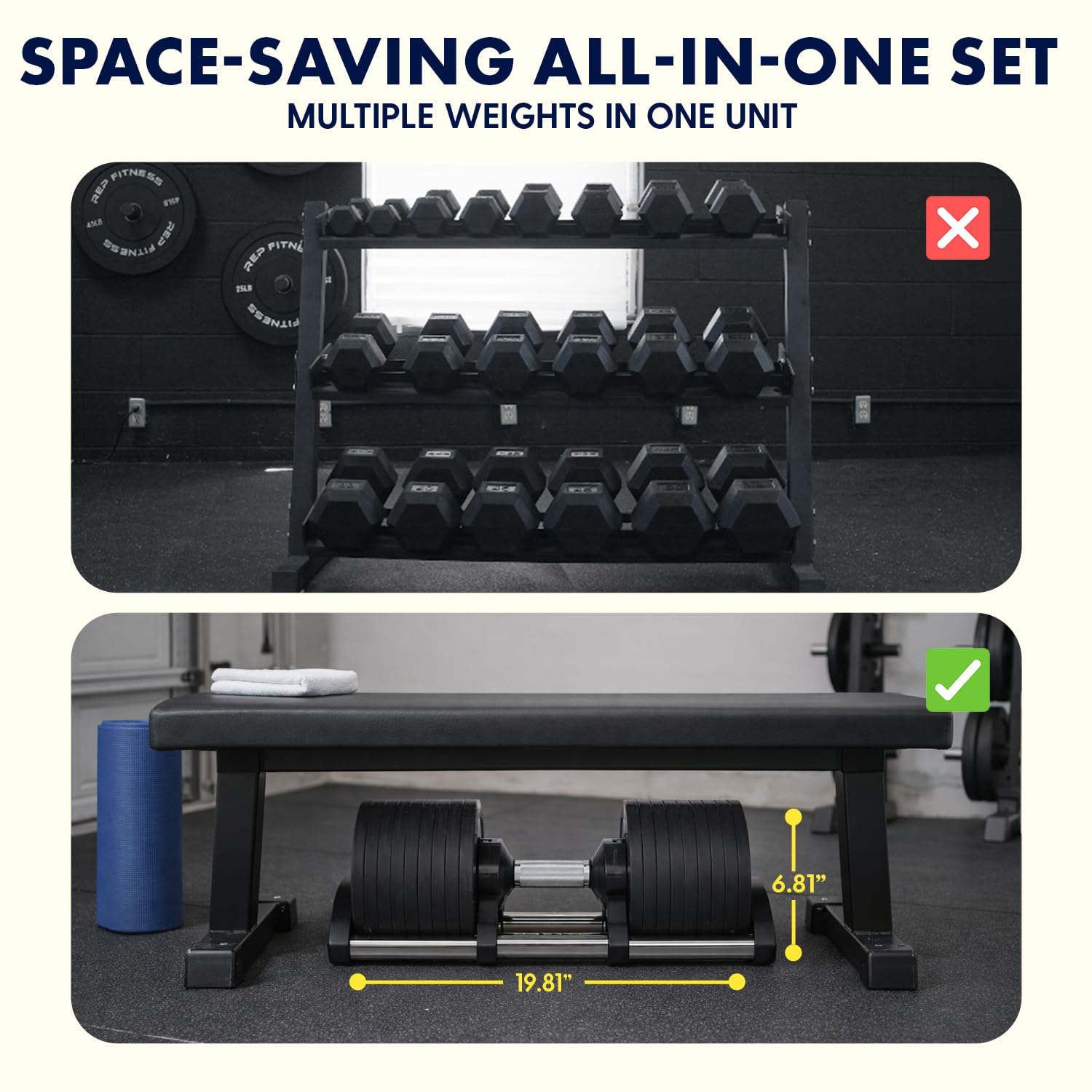 Adjustable Dumbbell Set 70-140LB Adjustable Dumbbells For Home Gym, Anti-Slip Handle With Heavy‑Duty Plates, Exercise Fitness Dumbbells For Home Gym Strength & Weight Training