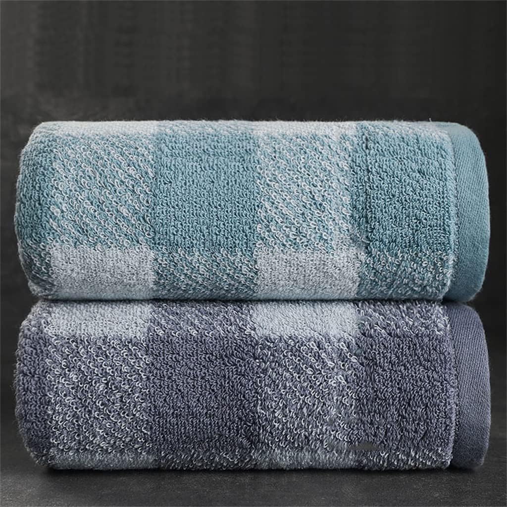 Towel Man wash his face pures Cotton Household Thickening Adult Soft Water Suction Towel Men and Women Bath(C 2PS)