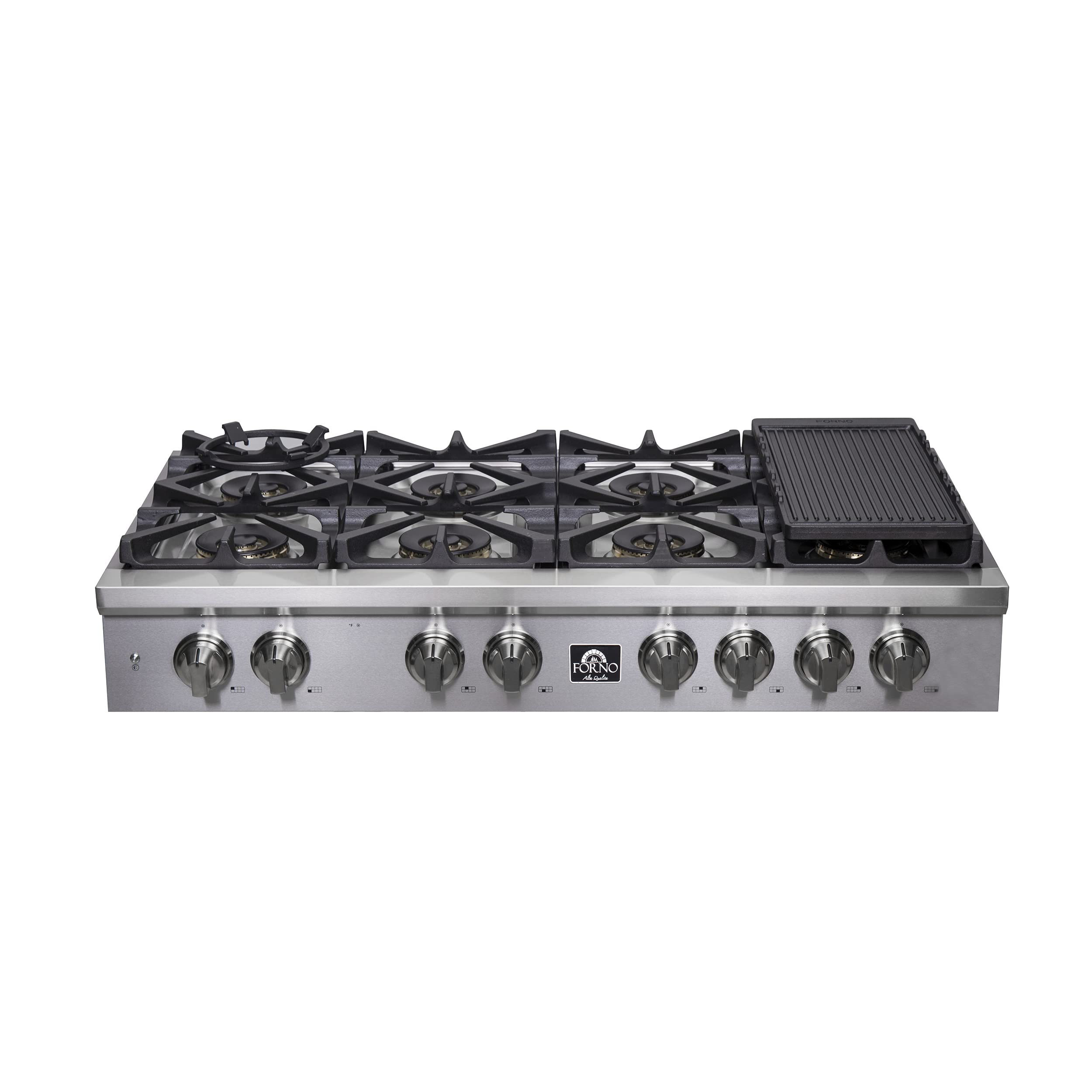 Buy FORNO 48" Inch. DropIn Range Top with 8 Sealed Dual Brass Burners