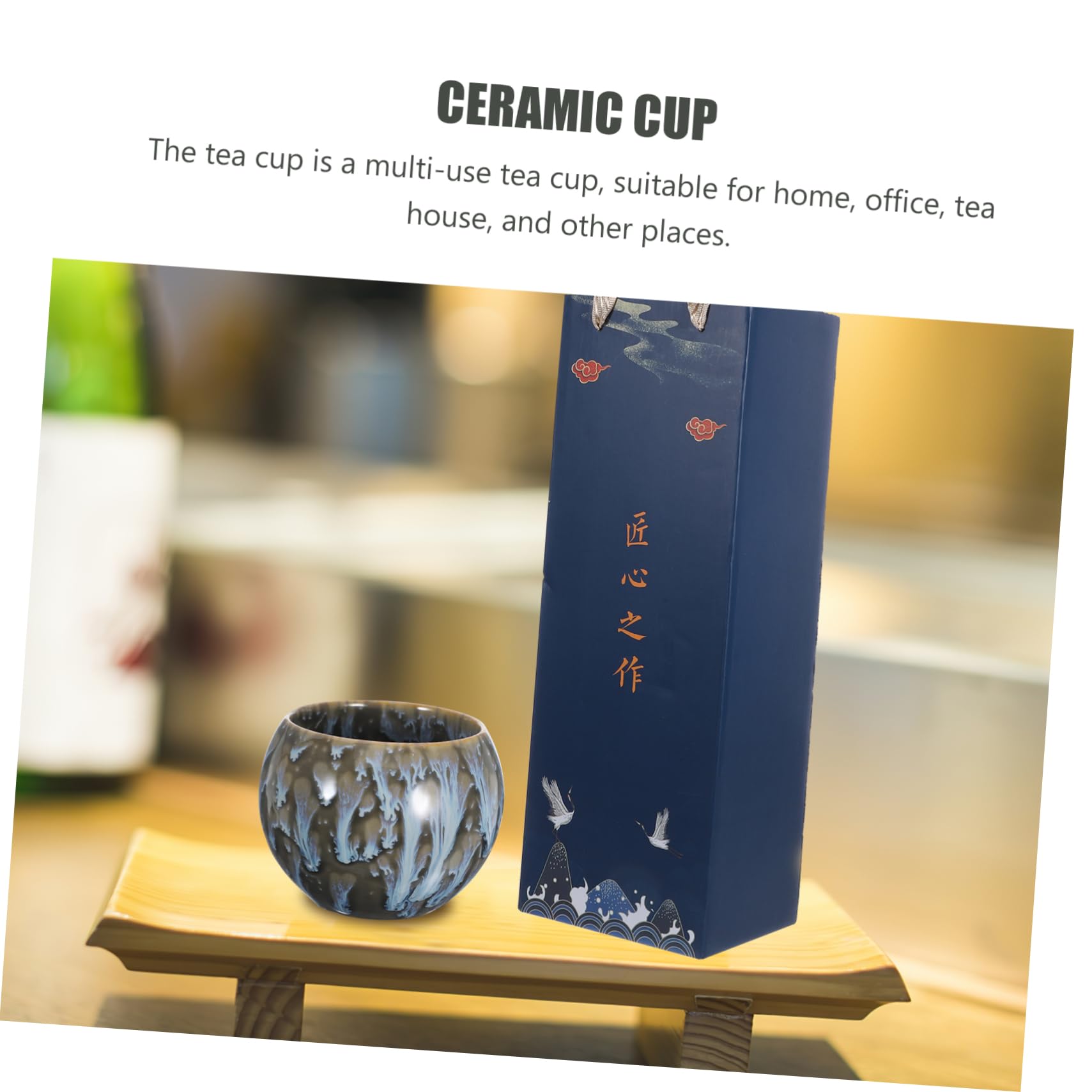 PRETYZOOM Service à Thé en Céramique 5 Pièces Tasses à Thé Classiques et Délicates, Multi-usage pour Maison, Design Simple et Motifs Élégants pour Dégustation