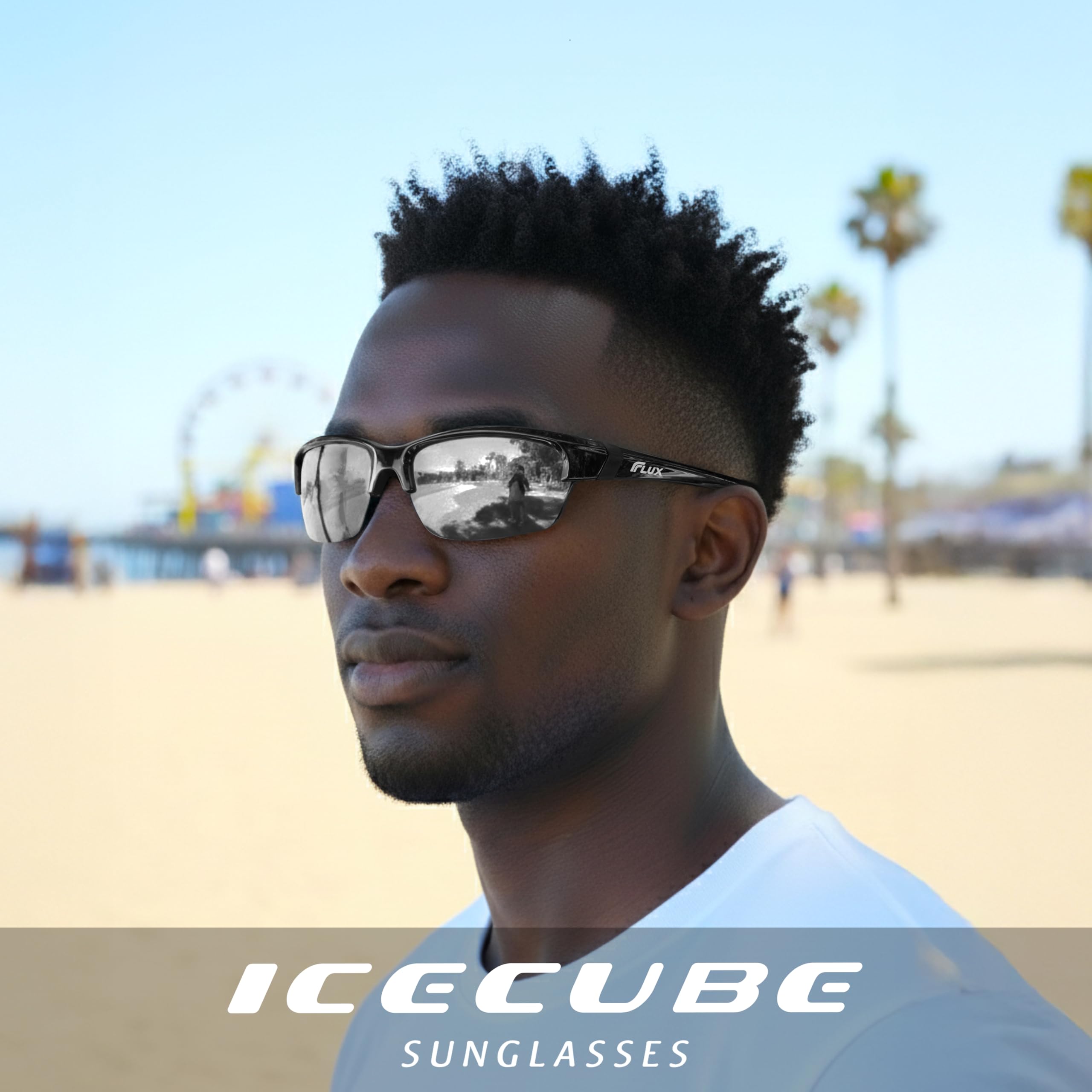ICECUBE Avento Polarisierte Sport-Sonnenbrille für Herren und Damen, UV400-Schutz, rutschfester Sitz und leichter Rahmen, ideal zum Autofahren und Laufen