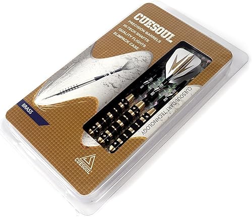 Miniatura 2 de CUESOUL Dardos de punta de acero de 20230.92oz  Barriles de latón con revestimiento negro