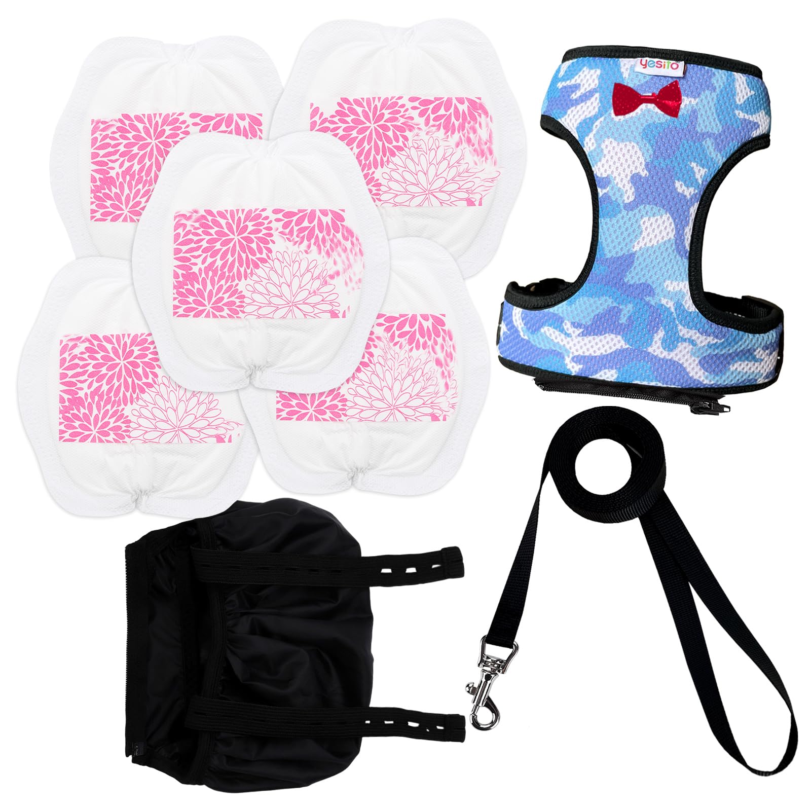 Chicken Harness Diaper Set with Leash – Adjustable &amp; Durable Training Aid for Geese/Ducks | Washable Mesh for Safe Outdoor Exploration