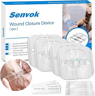 Sutures Butterfly Bandaids - 4 Pcs Laceration Closure Kit - Surgical Laceration Repair Without Sew - Quick Clot -Emergency Wound Closures Device (PU)