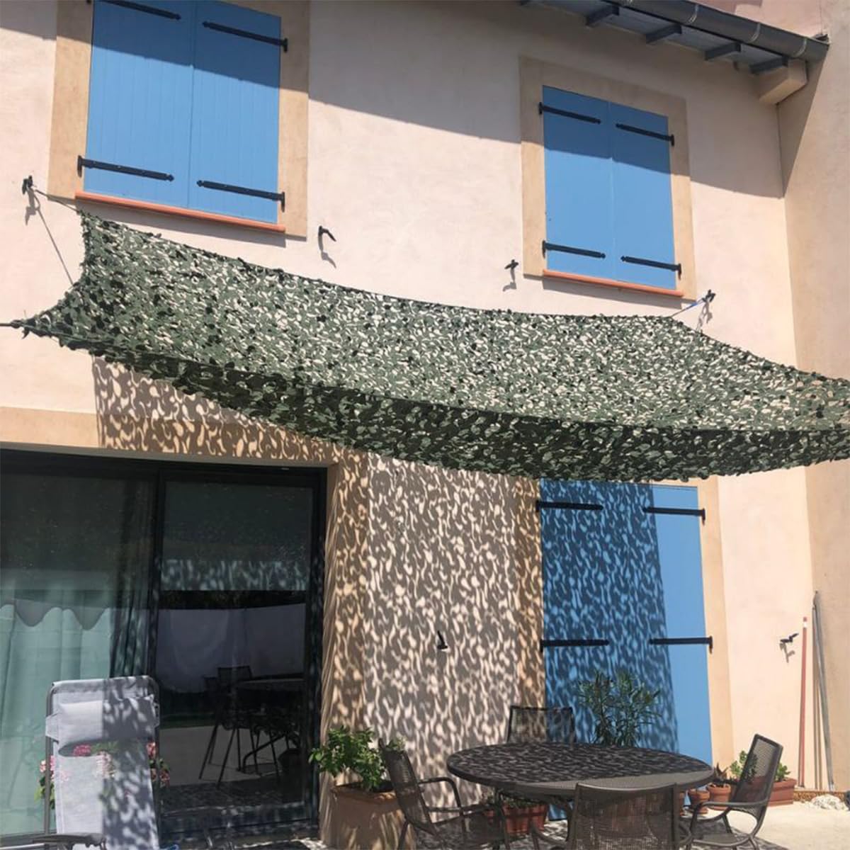 Tarnnetz, verstärkt, grün, hochwertig, Sonnenschutz & Sonnensegel, UV-Schutz, ideal für Terrasse, Pergola, Garten, Jagd, Airsoft, Deko, strapazierfähig, 3 x 4 cm
