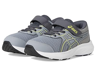 ASICS Kids Contend 9 Pre-School (Little Kid/Toddler) Kids Shoes Gravel/Citron : 2.5 Little Kid M, Textile