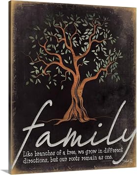 CANVAS ON DEMAND Family - Like Branches of a Tree Canvas Wall Art Print by Marla Rae, Home Decor, Floral, Flowers, Nature Artwork, 16" x20in