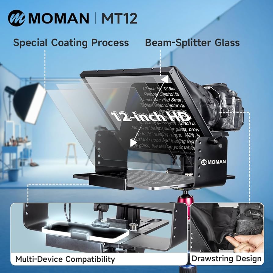 Amazon.com : Moman Professional Teleprompter Kit iPad/Tablet