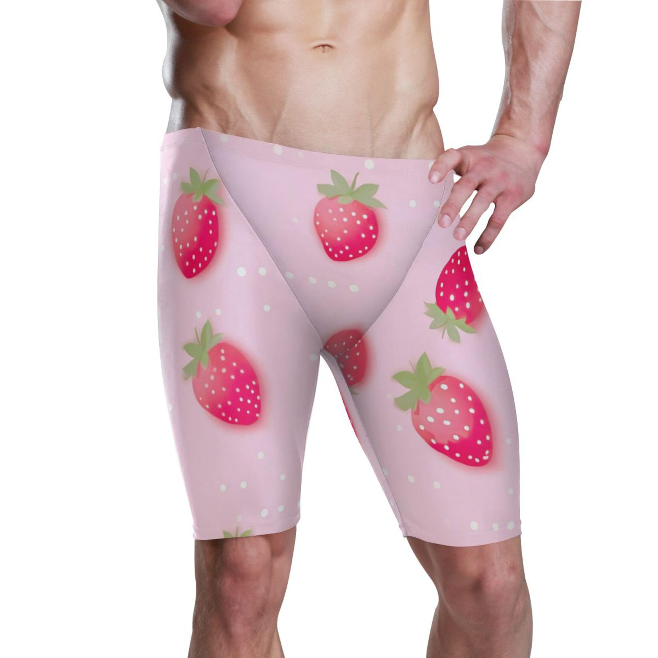 UMIRIKO Strawberry Fruit Men's Swim Jammers Swimsuit M B0400137