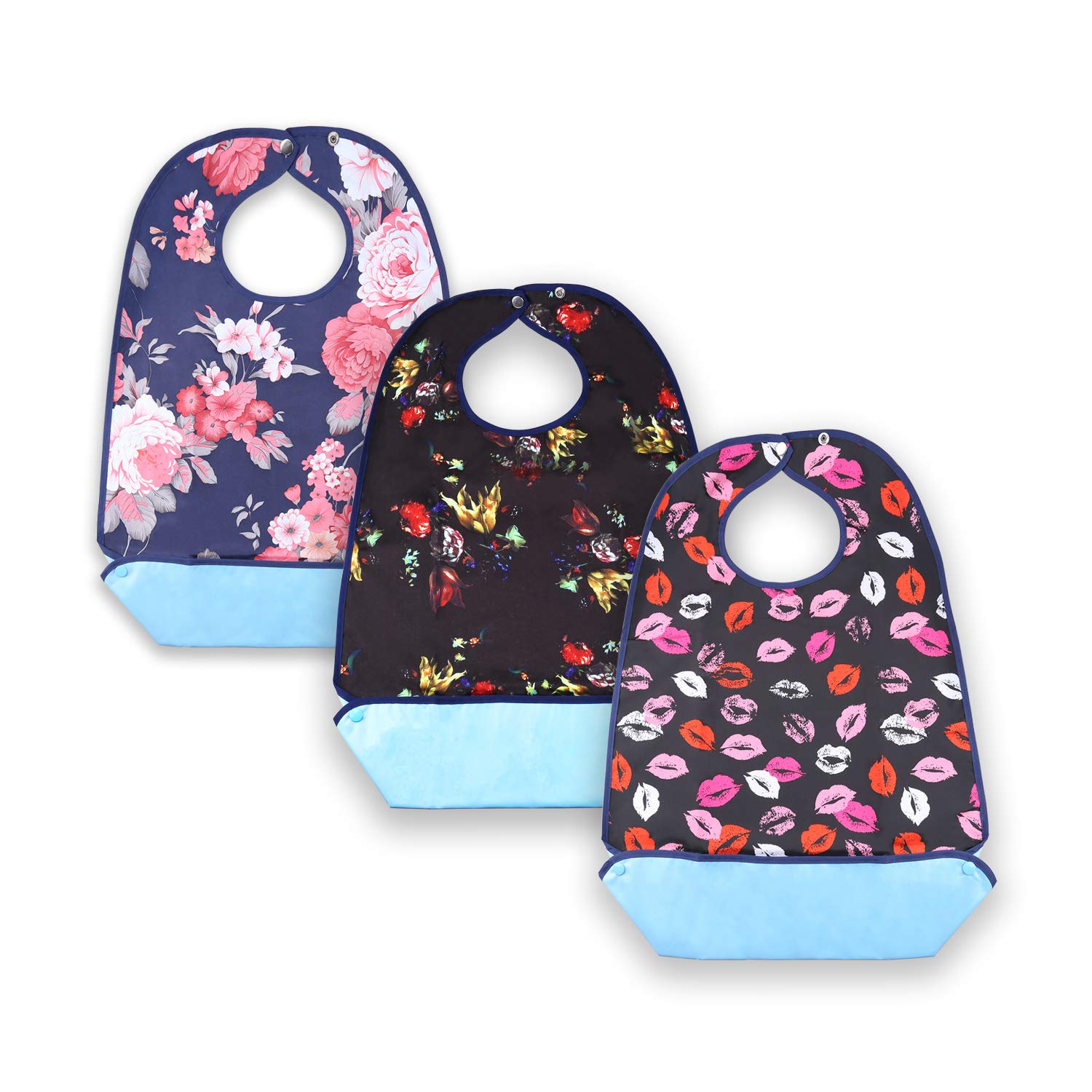 Womens Waterproof Adult Bibs For Eating Washable Resuable Elder - Main Image