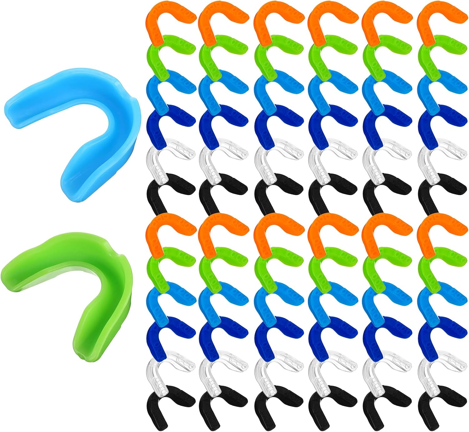 100 Pack Sport Mouth Guards Athletic Mouthguard Colored