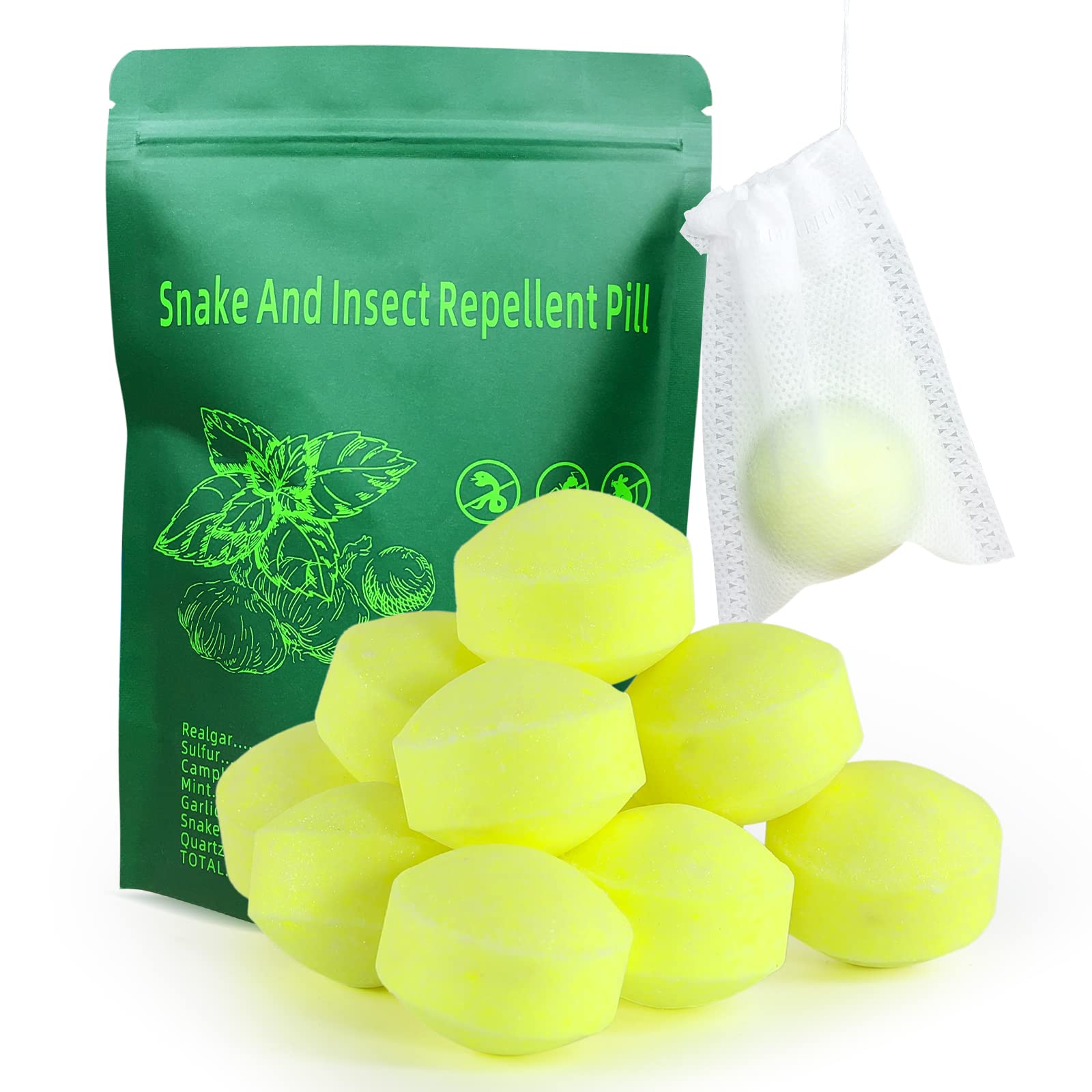 YUEQINGLONG 10 Pack Snake Away Repellent for Outdoors, Snake Be Gone for Yard Powerful, Pet Safe Balls for Lawn Garden Camping Fishing Home to Repels Snakes and Other Pests