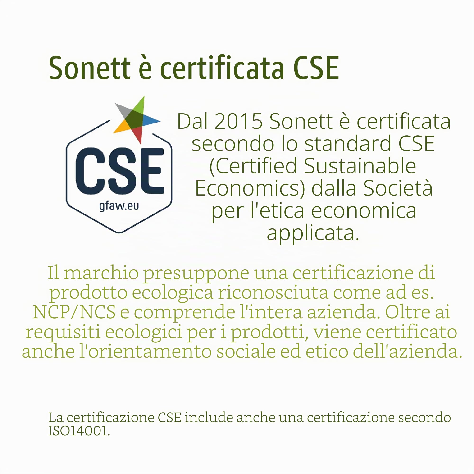 Detersivo in polvere: 100% biodegradabile.