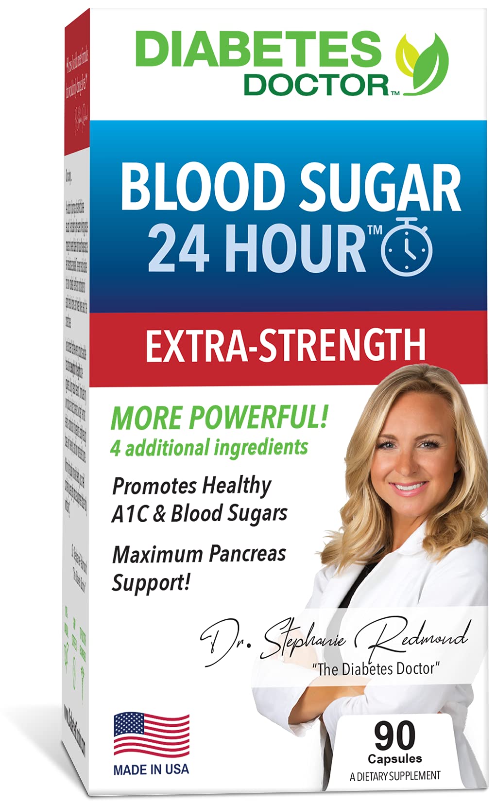 Diabetes Doctor Blood Sugar 24 Hour Daily Support - Extra Strength 11 in 1 Blend - for Healthy A1C &