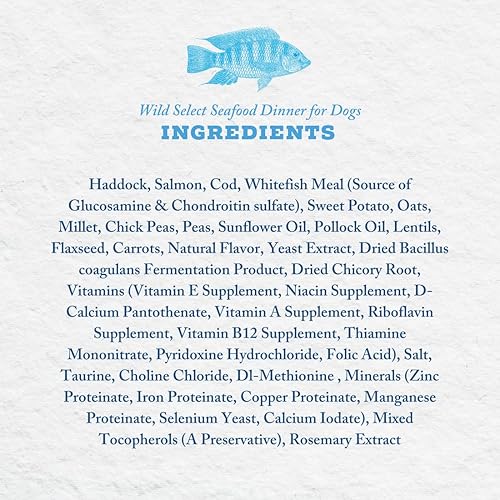 Miniatura 8 de Wild Select Seafood Dog Food  Sin pollo u otros subproductos animales  Rico en ácidos grasos Omega 3 y 6  Pescado capturado silvestre de origen