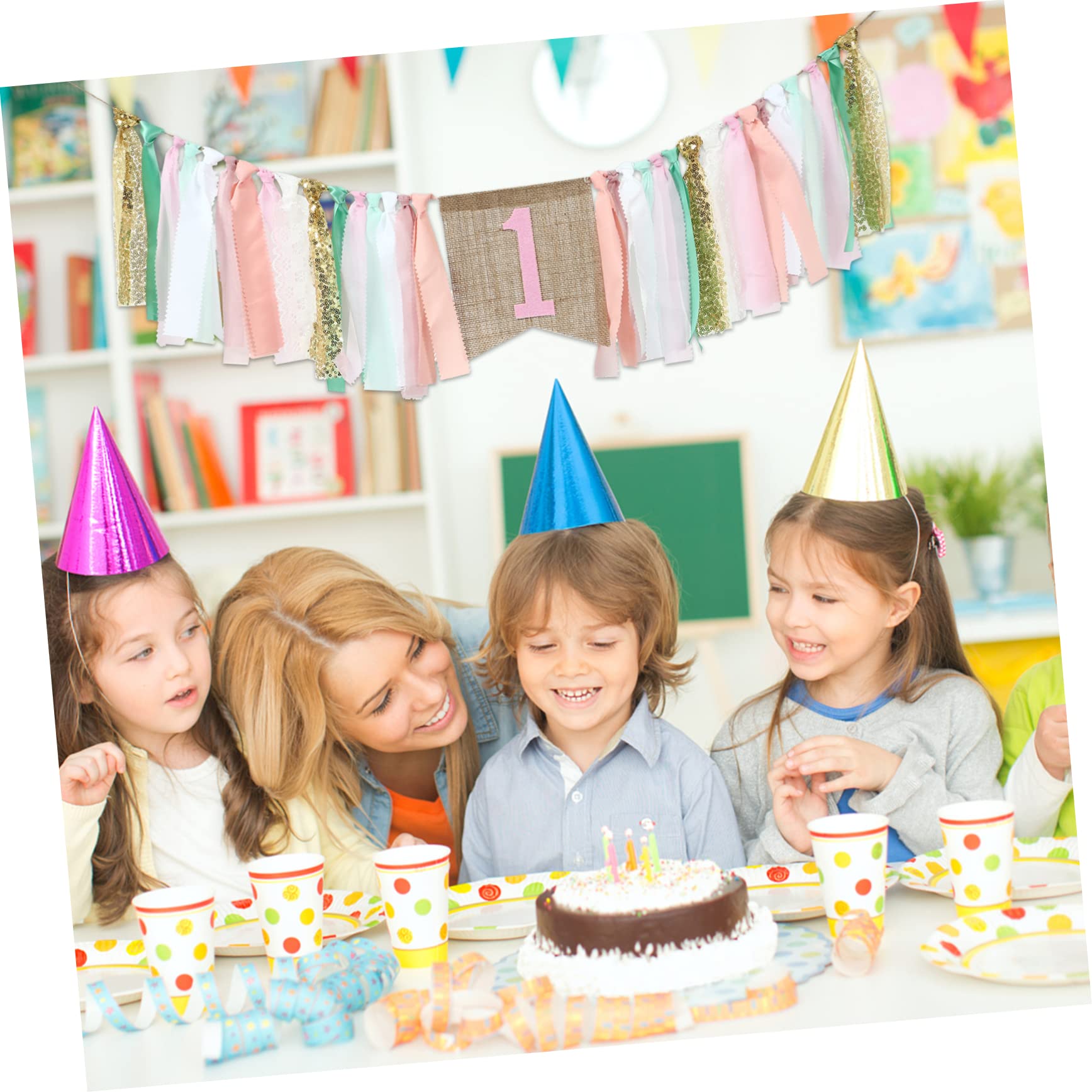ABOOFAN 2pezzi Festone Compleanno Con Design Adorabile Decorazioni Per Feste Banner Leggero e Facile Da Usare Atmosfera Calda e Accogliente Per Compleanno Decorazioni Per Foto e Ricordi