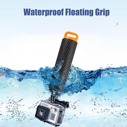 Miniatura 2 de 5 unidades de mango flotante impermeable para GoPro + correa de flotador de cámara para iPhone, cámara subacuática, para GoPro Hero 13 12 11 10 9 8