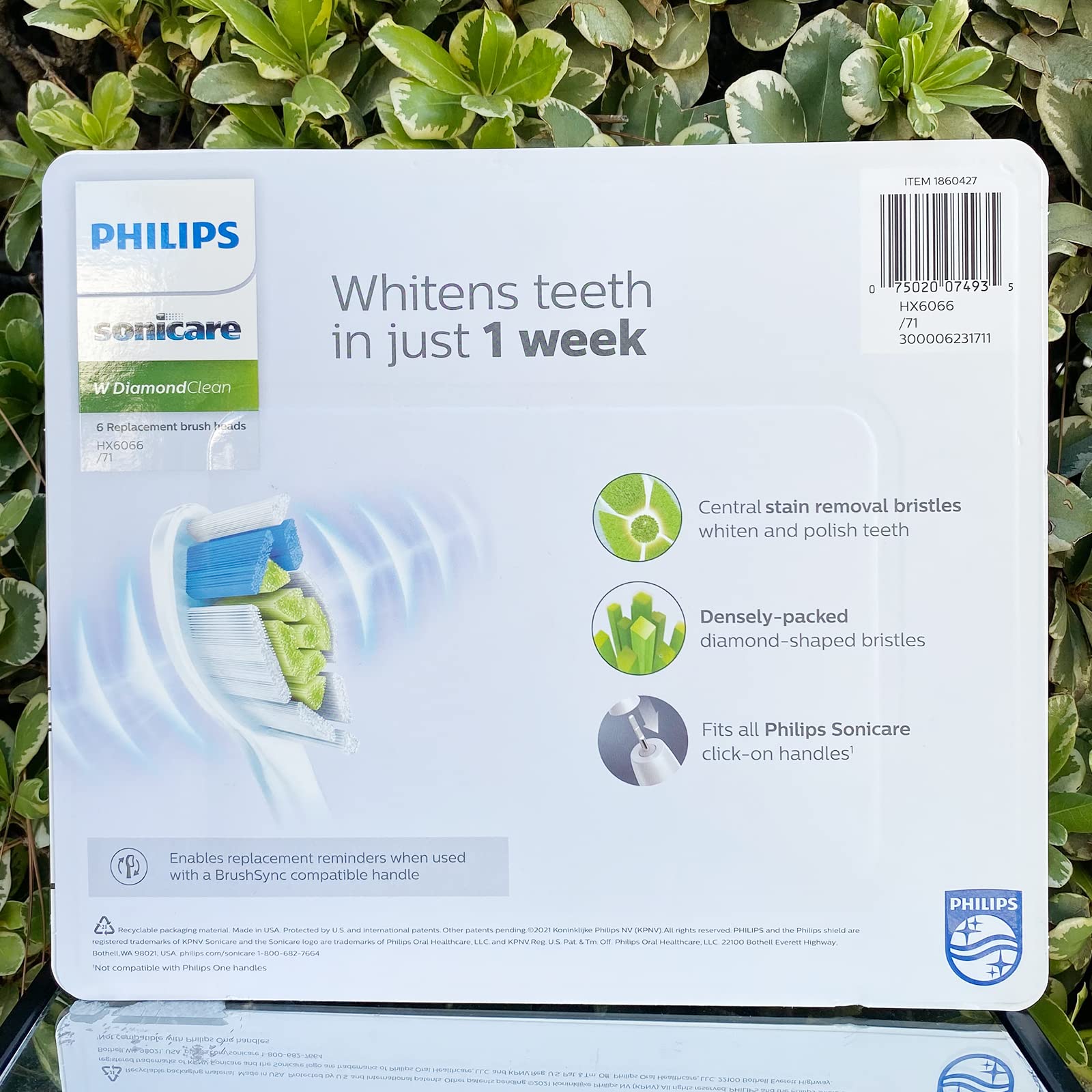Philips Sonicare DiamondClean HX6066/30 - Cabezales de cepillo estándar (blanco)