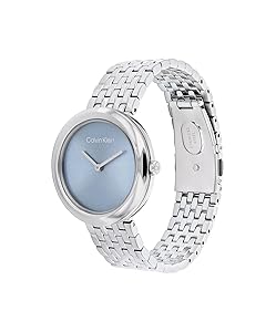 Calvin Klein Women's Twisted Bezel - 34mm 2H Quartz Watch - Stainless Steel Bracelet - Water Resistance 30 Meters - Minimalistic Style  Premium Fashion - Gift for Her