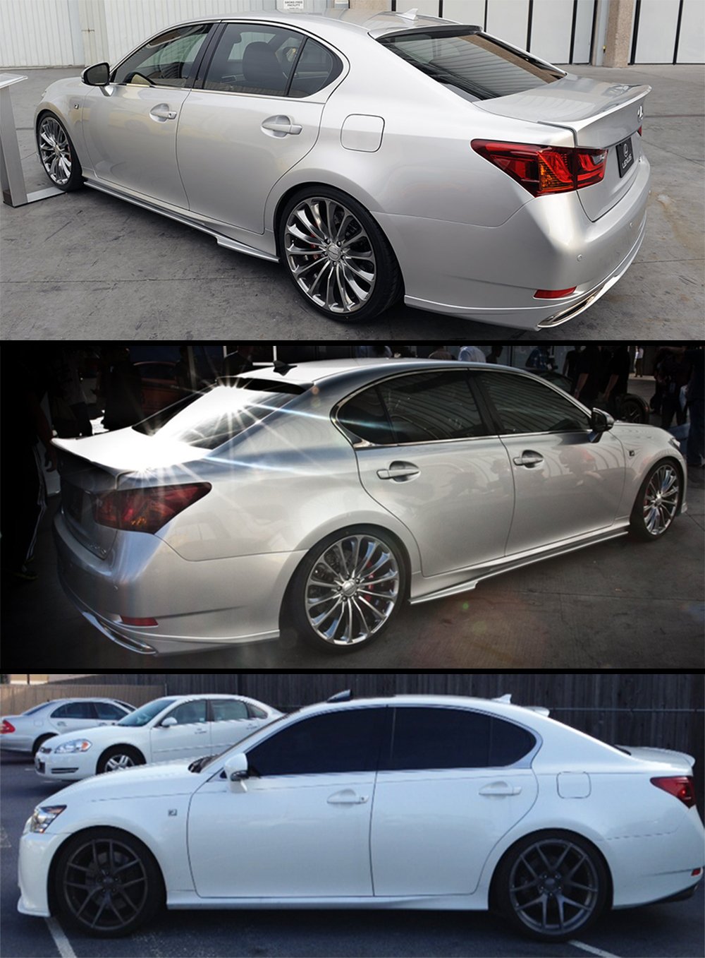 Cuztom Tuning F Sport Style Rear Roof Window Spoiler for 2013-2016 Lexus GS350 GS450H GS200T GSF in Black, Primered Finish