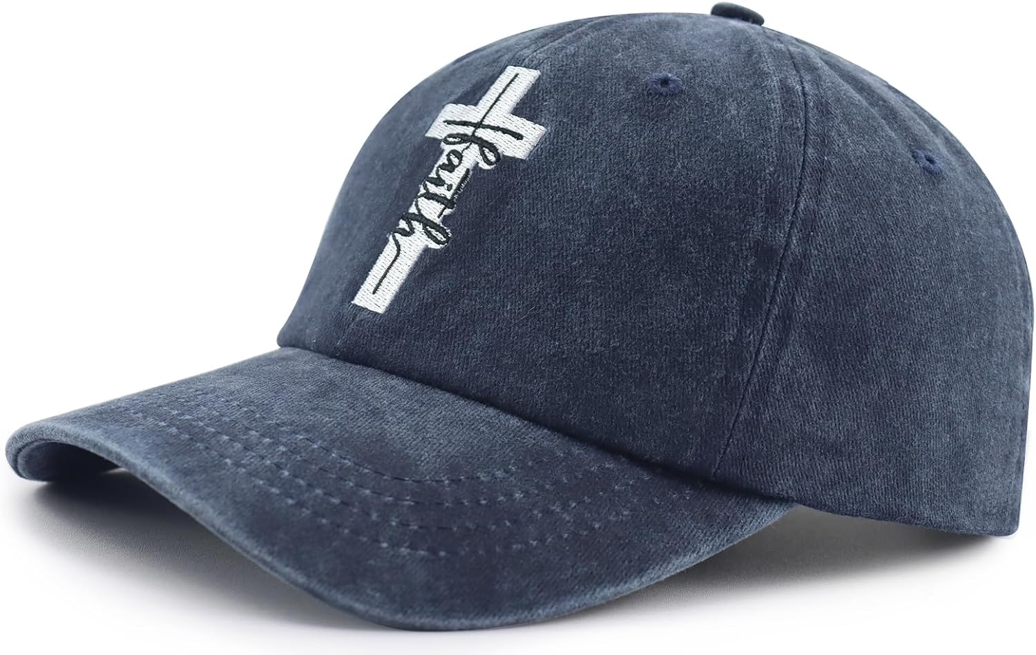 Jesus Cross Hat for Men Women, Funny Adjustable Cotton Embroidered Christian Religious Faith Baseball Cap - Image 2