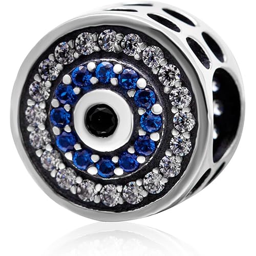 925 Sterling Silver Blue Eye Charm Beads Fit for Charms Bracelets