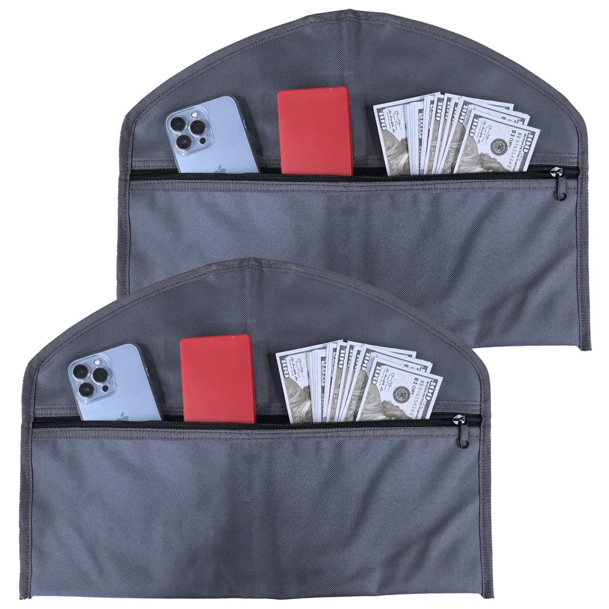 BEISUOSI Hanger Diversion Safe by Stash-it, Hidden Pocket Safe, Fits Under Hanging Clothes with Pocket to Hide Valuables for Home or Travel (2, GREY)