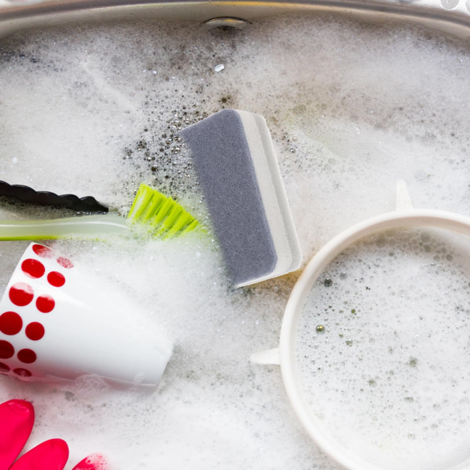 GANAZONO Esponjas de Limpieza de Cocina Esponja Suave y Estropajo Resistente de Doble Cara 10 para Fregar Platos y Ollas Adecuado para Uso Doméstico