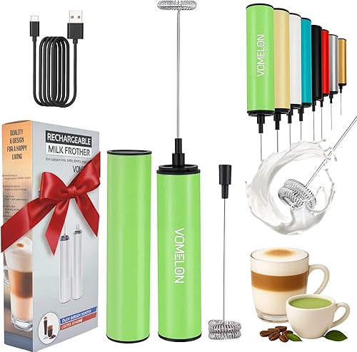 Espumador de leche recargable, espumador de café eléctrico, mezclador de bebidas de mano para café con leche, capuchino, café, huevos, chocolate