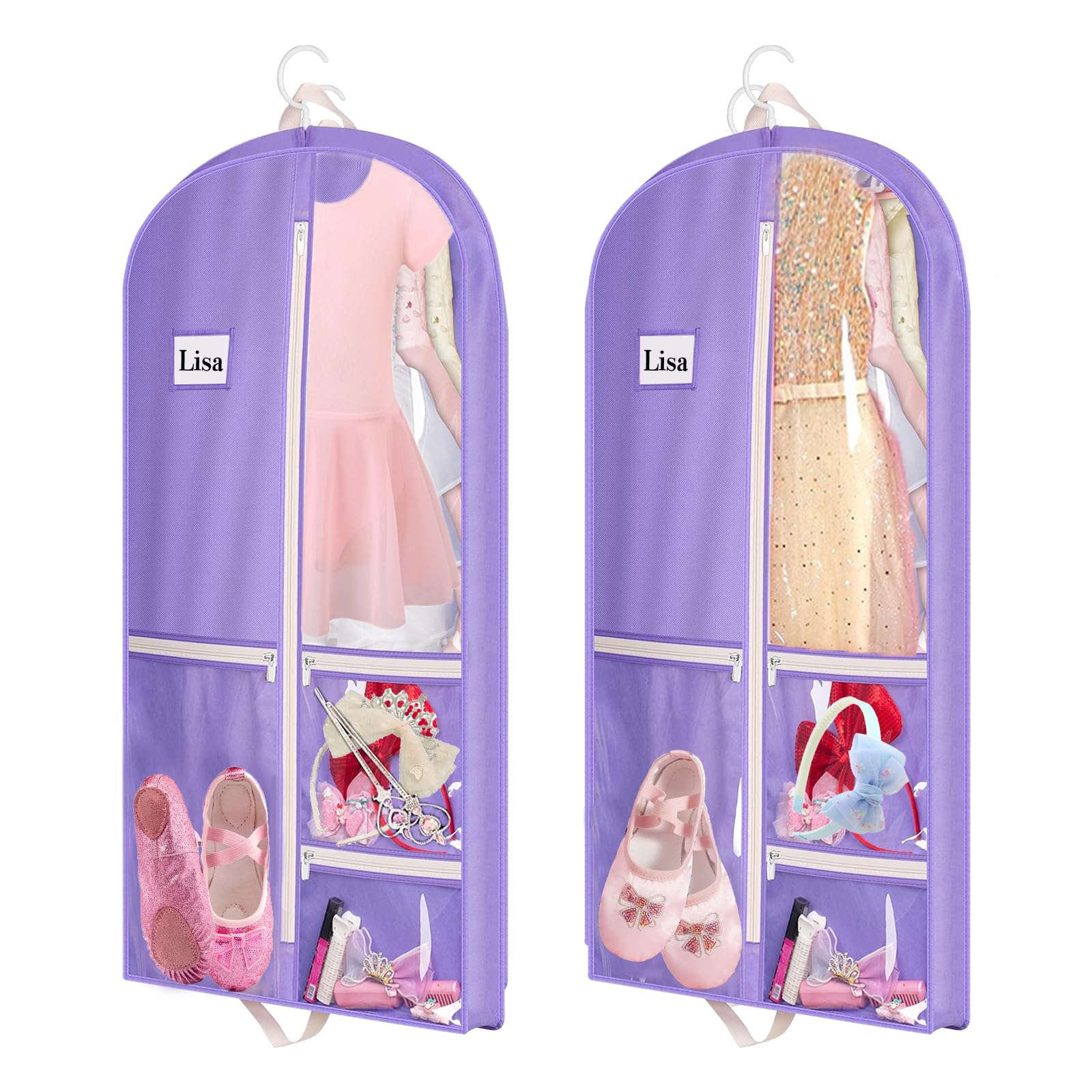 2 Pack Kids Dance Garment Bags for Dancers 40