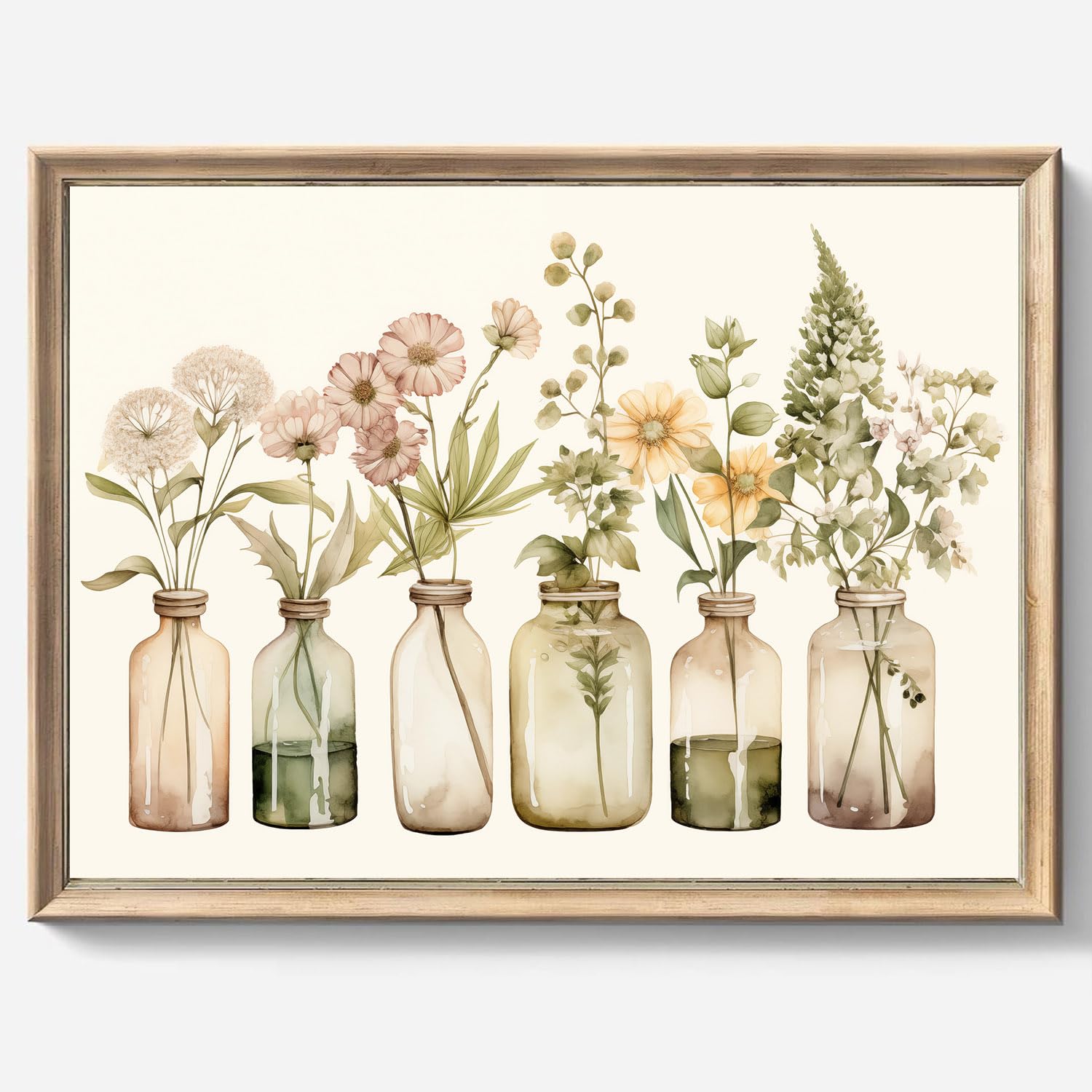 JCSMHVLA Modern Minimalist Botanical Wall Art Botanical Plant Prints Minimalist Floral Print Boho Plant Painting Botanical Flower Pictures for