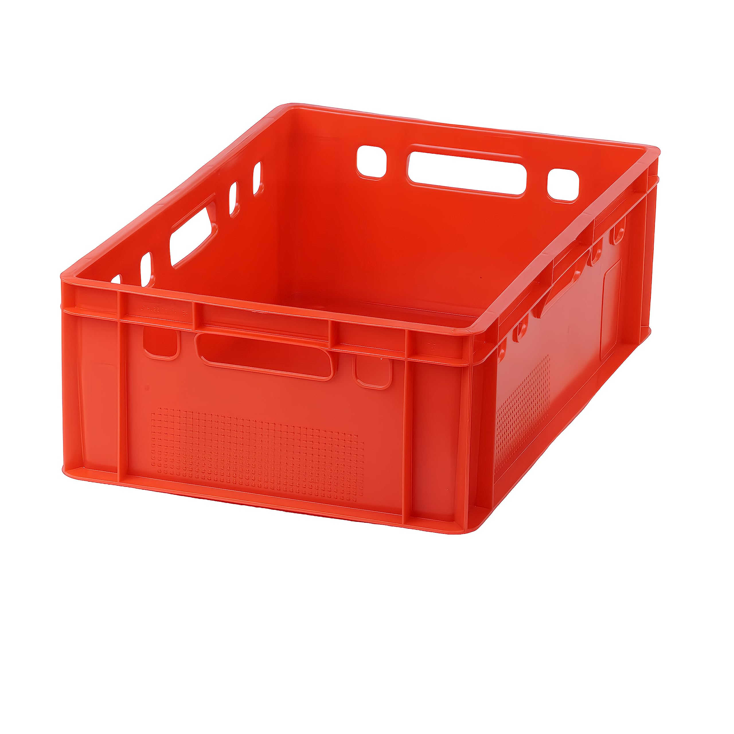 Logiplast E2-Kisten 60 × 40 × 20 cm, Rot, 5 Stück | Fleischkisten, Metzgerkisten, Lagerkisten, Lebensmittelecht, Stapelbar