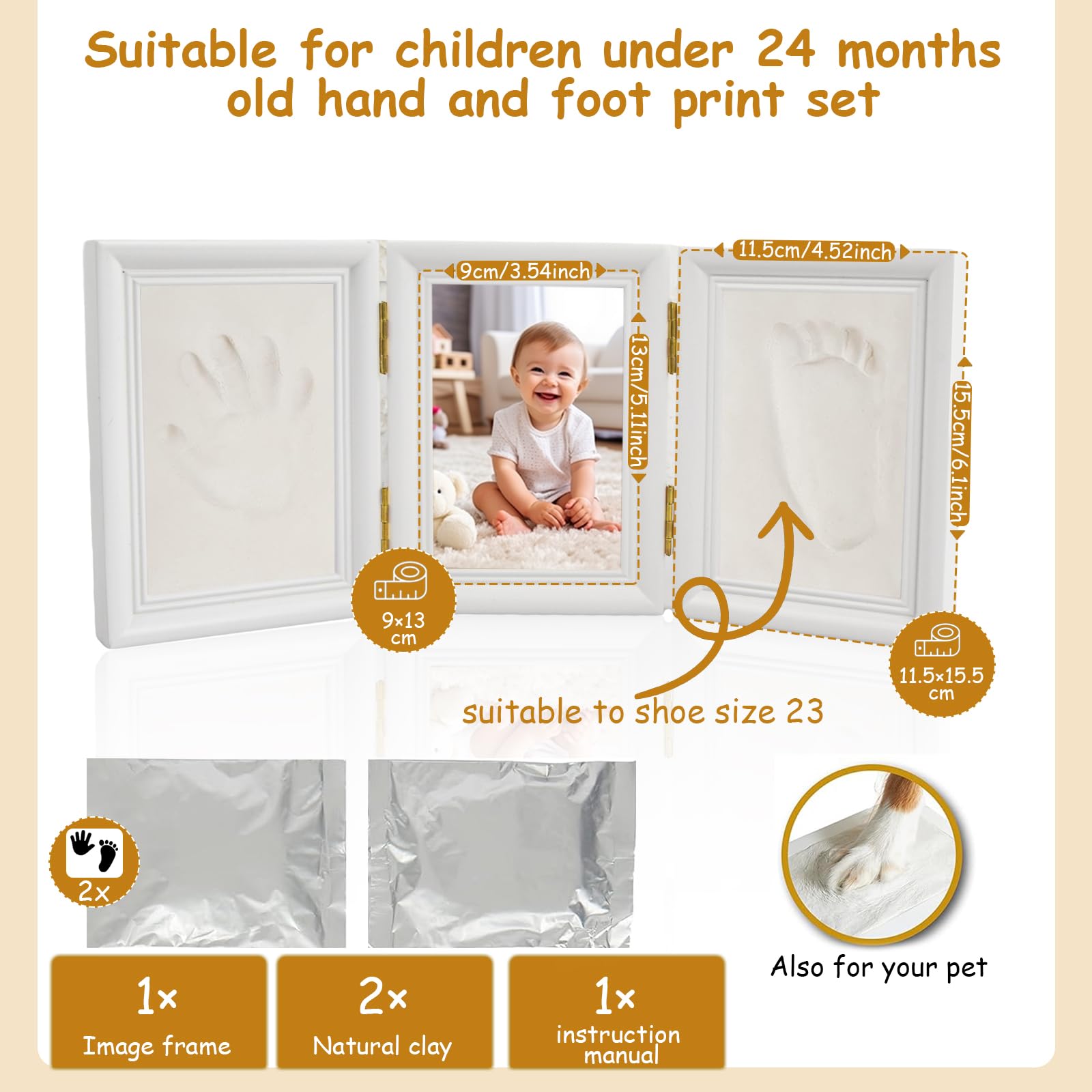 Kit Pour Empreinte Main, Kit Pour Empreintes Bébé, Kit Empreinte Pieds Et  Mains Nouveau-Né, image size:1600x1600