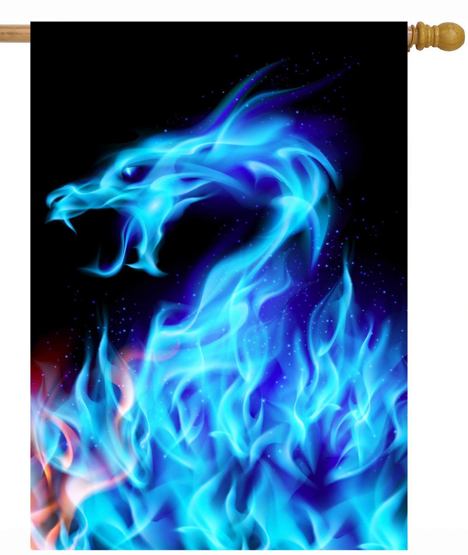 Blue Flame Dragon Wallpaper