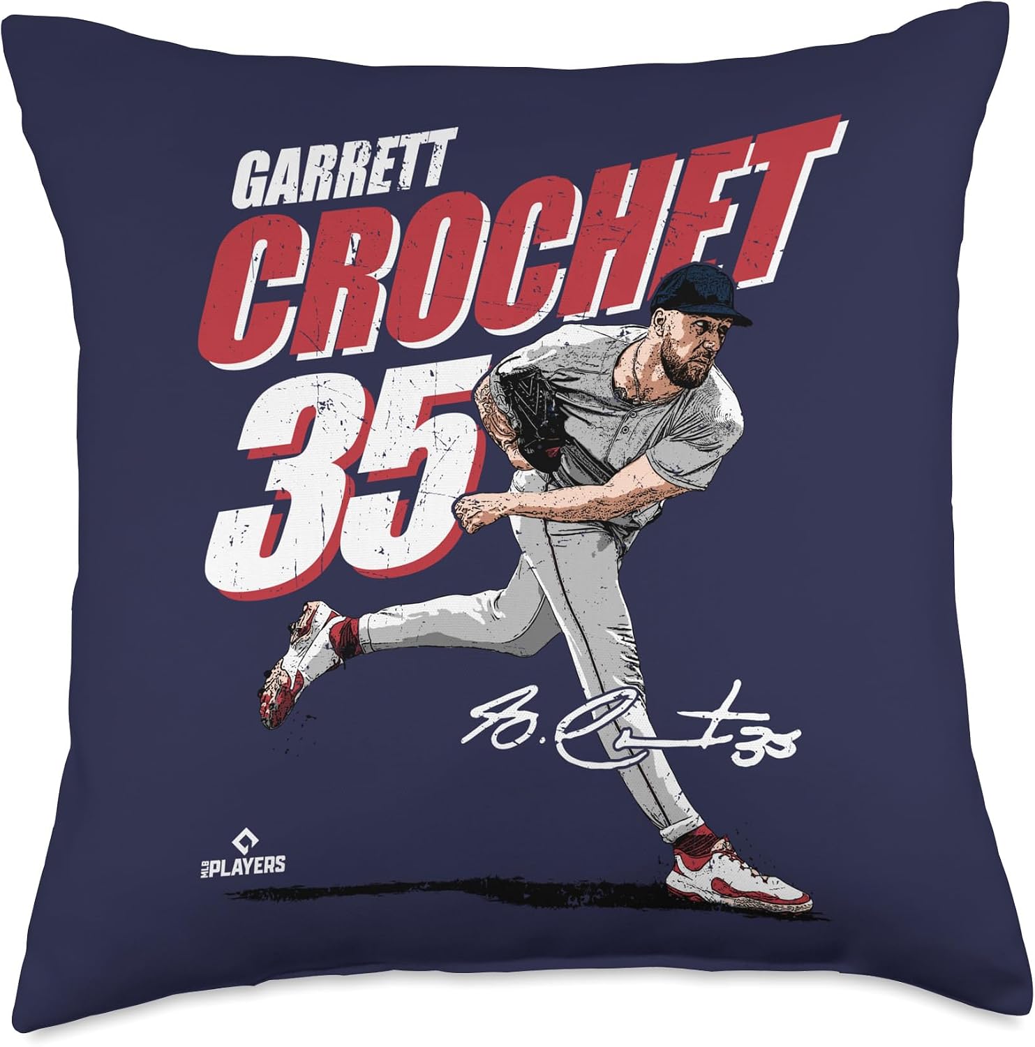 Garrett Crochet | Boston Baseball Players | MLBGCR204M Throw Pillow