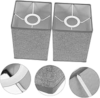 Vista 9 de DOITOOL Pantalla cuadrada de repuesto para pared, 2 piezas, pantalla de lámpara moderna, luz suave para lámparas de mesa