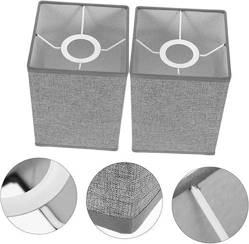 Miniatura 9 de DOITOOL Pantalla cuadrada de repuesto para pared, 2 piezas, pantalla de lámpara moderna, luz suave para lámparas de mesa