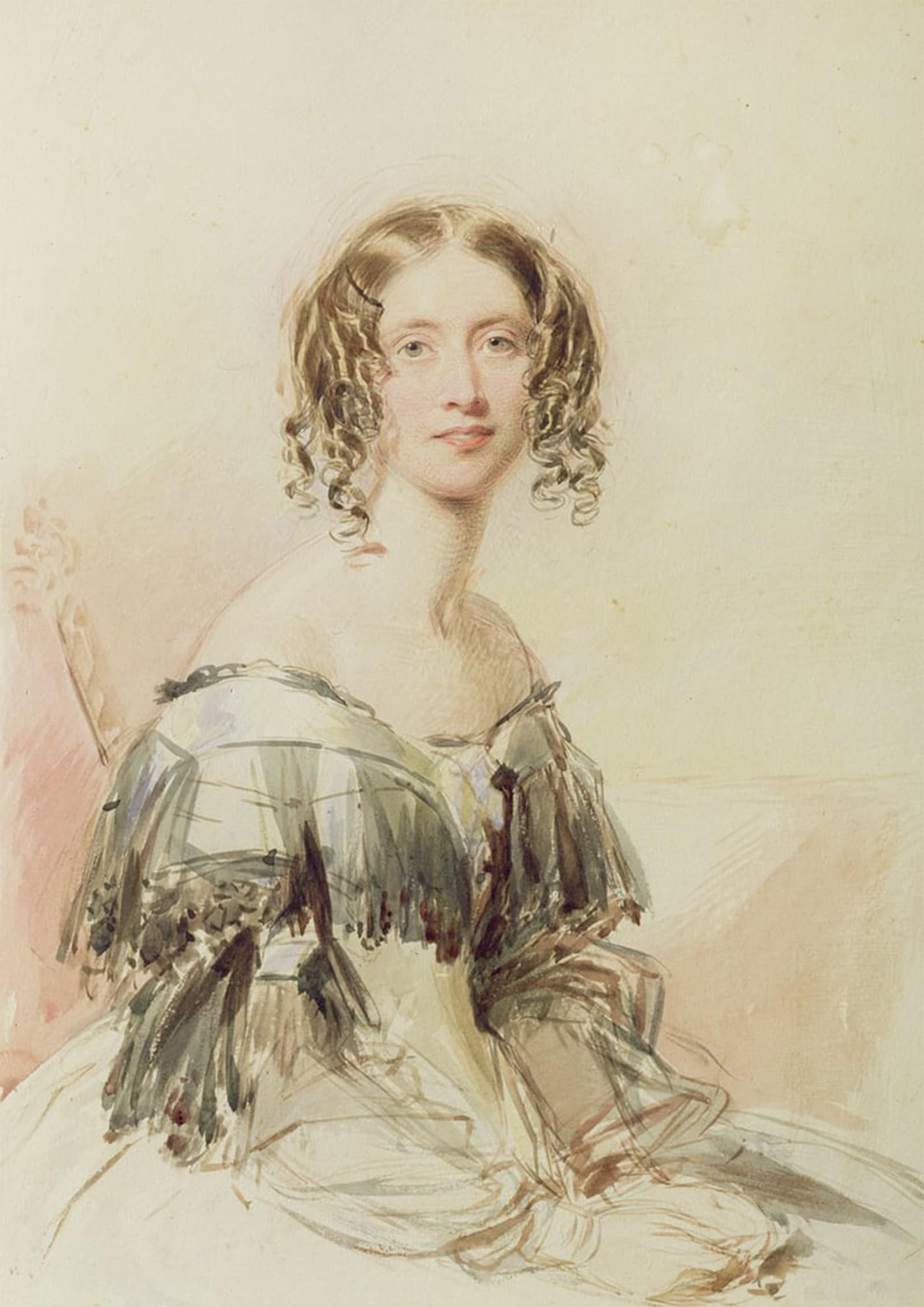 SERENDIPITP Abstract Painting Mural Print Picture Wall Decor Painting Portrait of Julia Cartwright by George Richmond Vintage Wall Artwork for Home Decor 60x90cm