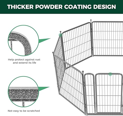 Miniatura 4 de FXW Aster - Corralito para perros diseñado para patio, 24 pulgadas de altura para cachorrosperros pequeños, 16 paneles