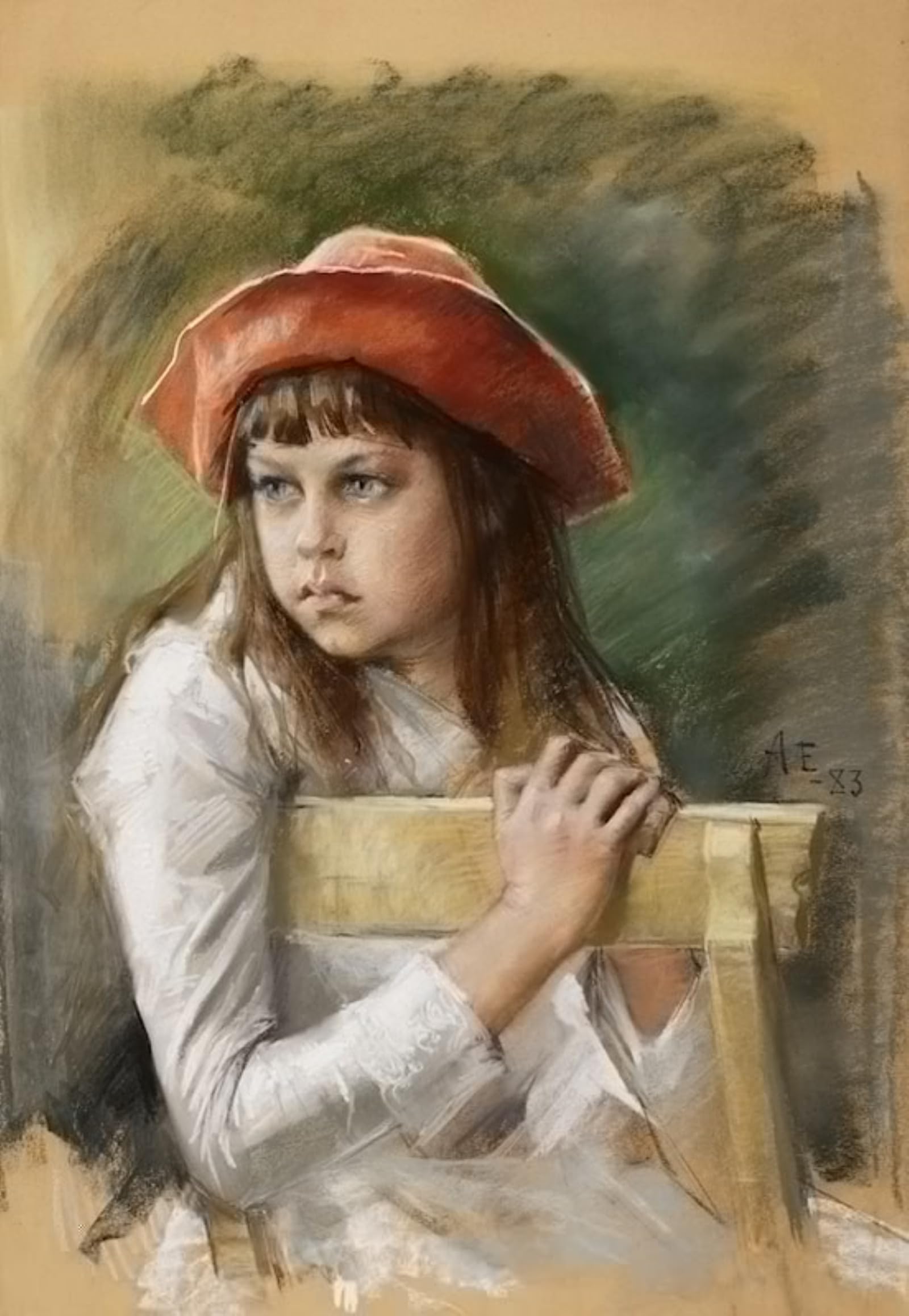 Impression sur toile SERENDIPITP portrait Edelfelt grand format