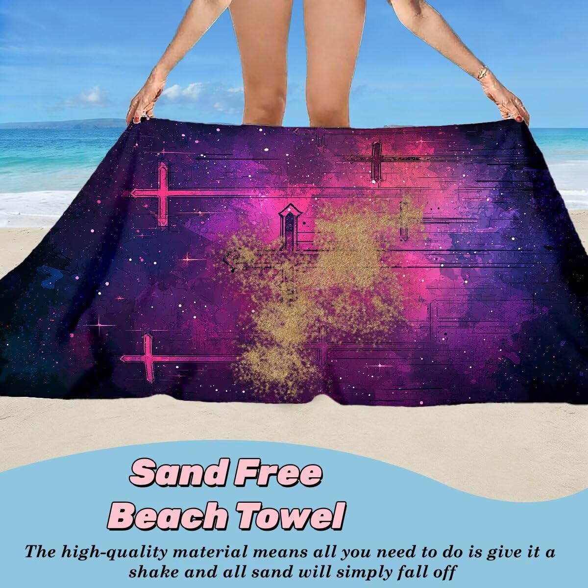 Ręcznik plażowy z mikrofibry, duży ręcznik plażowy 90 x 180 cm 2 sztuki, ręcznik gimnastyczny mężczyźni kobiety odporne na piasek ręczniki plażowe szybkoschnące ręczniki z mikrofibry akcesoria plażowe