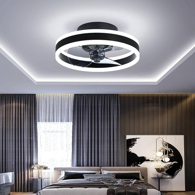 N\C Plafond Ventilator Lamp Slaapkamer Elektrische Ventilator Lamp Master Slaapkamer Kamer Studie Keuken Plafondlamp Ventilator Geïntegreerd Huishouden Modern Minimalistisch photo 3