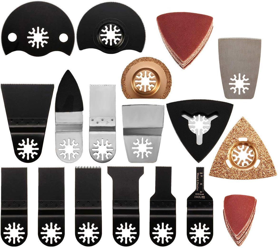 Saw Blades, Baban 66 Pcs Oscillating Multitool Saw Blades Wood/Metal/Plastic Universal Multitool Saw Blades for Fein Multimaster, Craftsman, Chicago Electric, Dremel and more