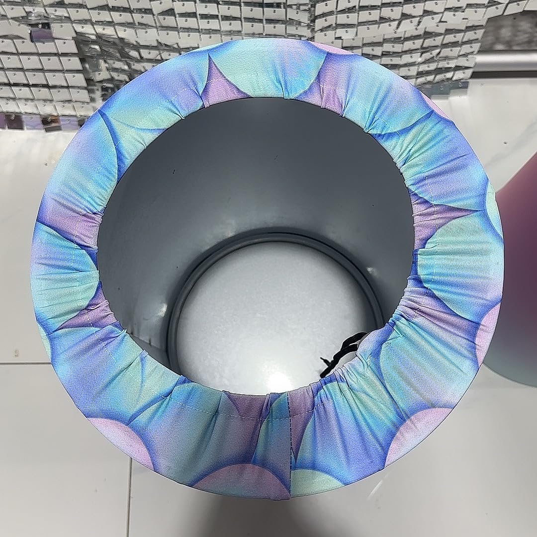 NIVIUS PHOTO Mermaid Theme Pedestal Covers for Girl Birthday Baby Shower Party Decoration, Elastic Cloth Plinth Covers Cylinder Decor Props,5Pieces/Unit