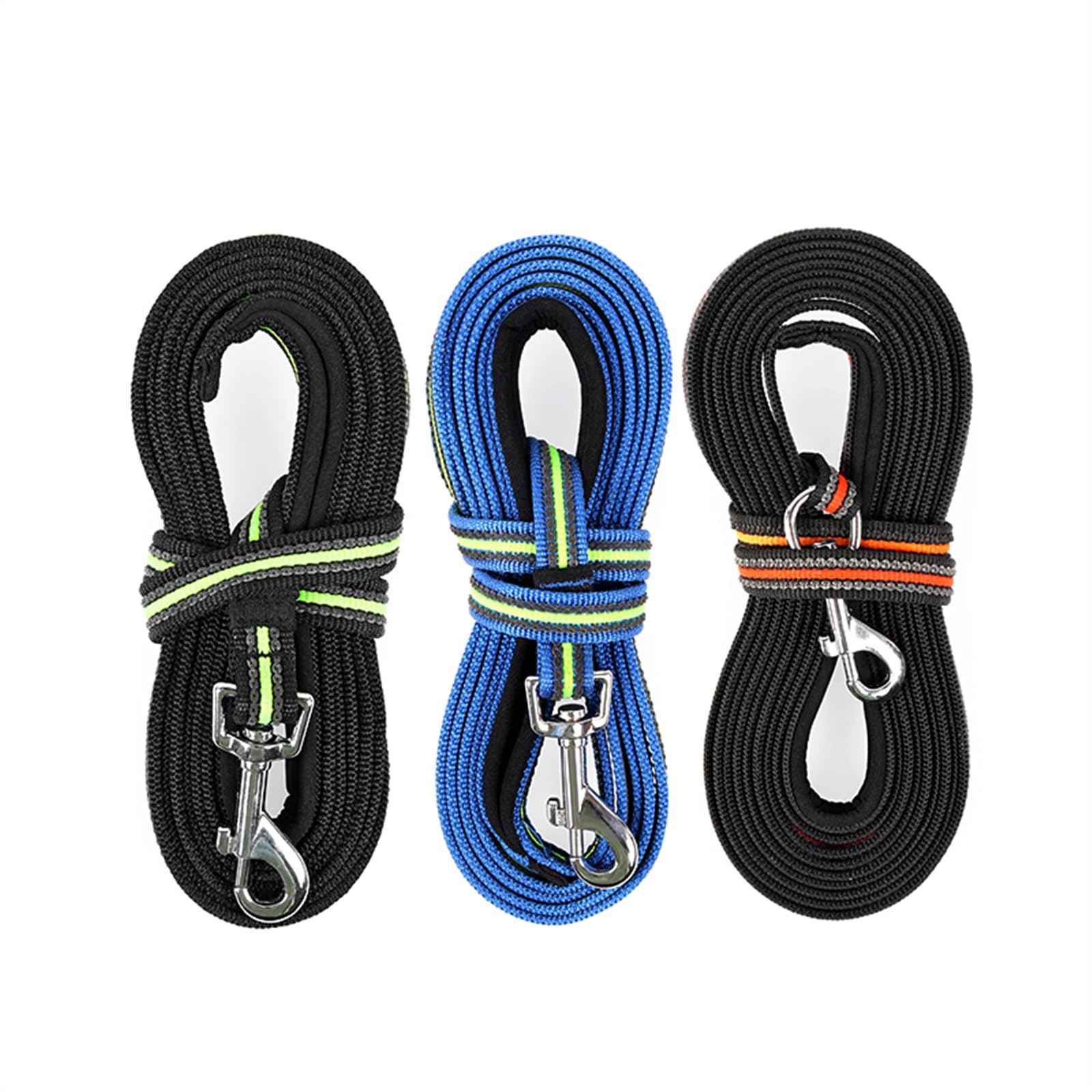 Hundeleine 3M/5M/10M Lange Hundeleinen Nylon Outdoor Tracking Training Pet Lead Belt Schleppleine für Hunde(Green-Black,XL-10m)