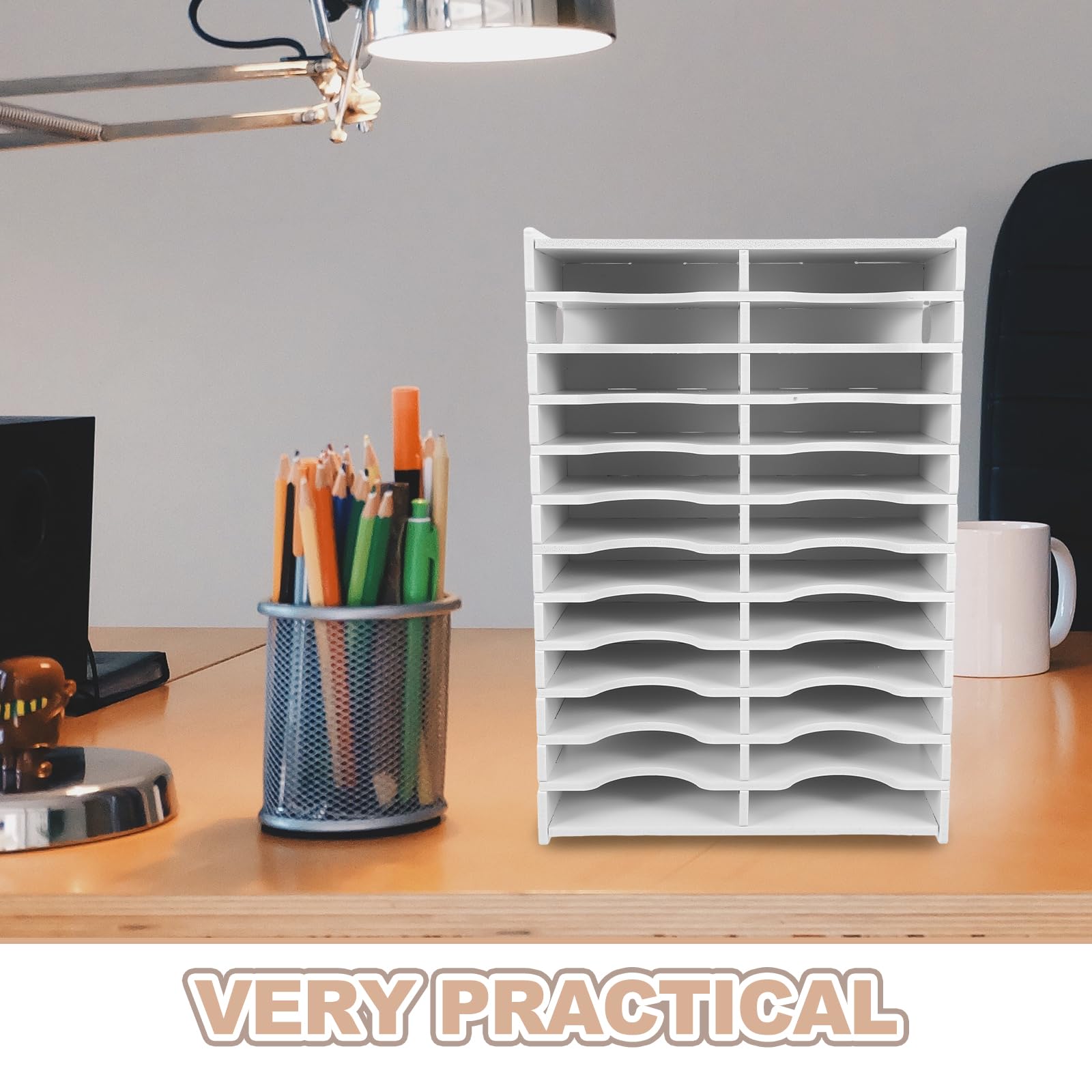 Mini Organizer Rotante 48 Slot per Tamponi di Inchiostro, Portaoggetti per Timbri Artigianali Compatto e Stabile, Supporto Rotante per Organizzazione Materiali da Scrivania Casa