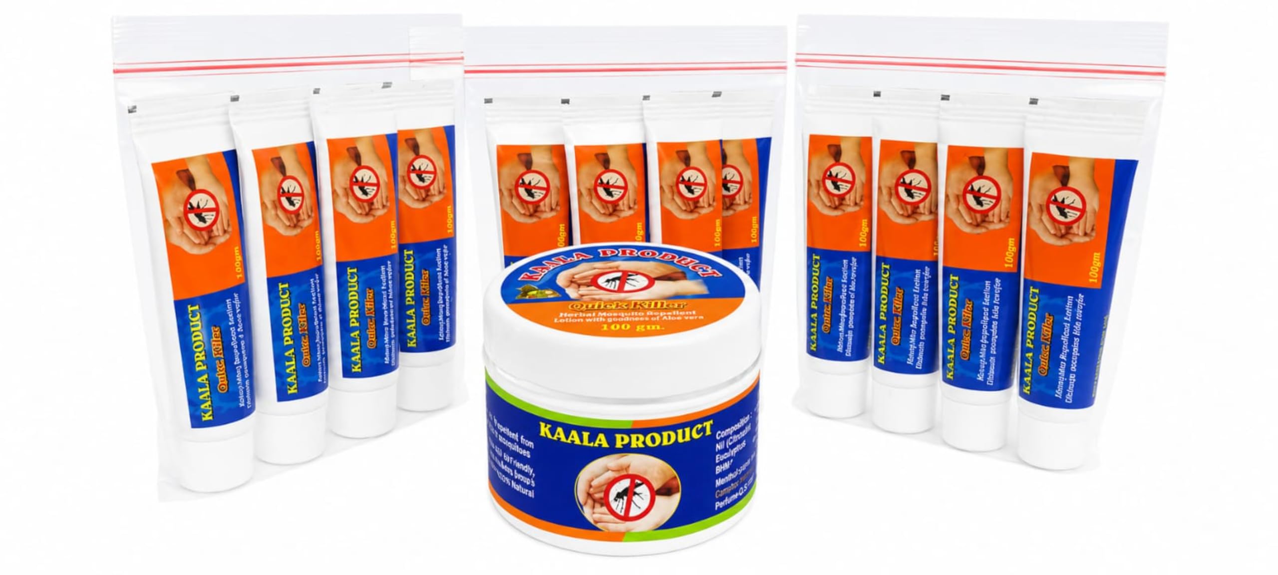 Mosquito Repellent Lotion Combo Pack | 1 × 100g Jars + 12 × 10g Tubes | Provides Up to 8 Hours of Protection, Wherever Life Takes You-image-6